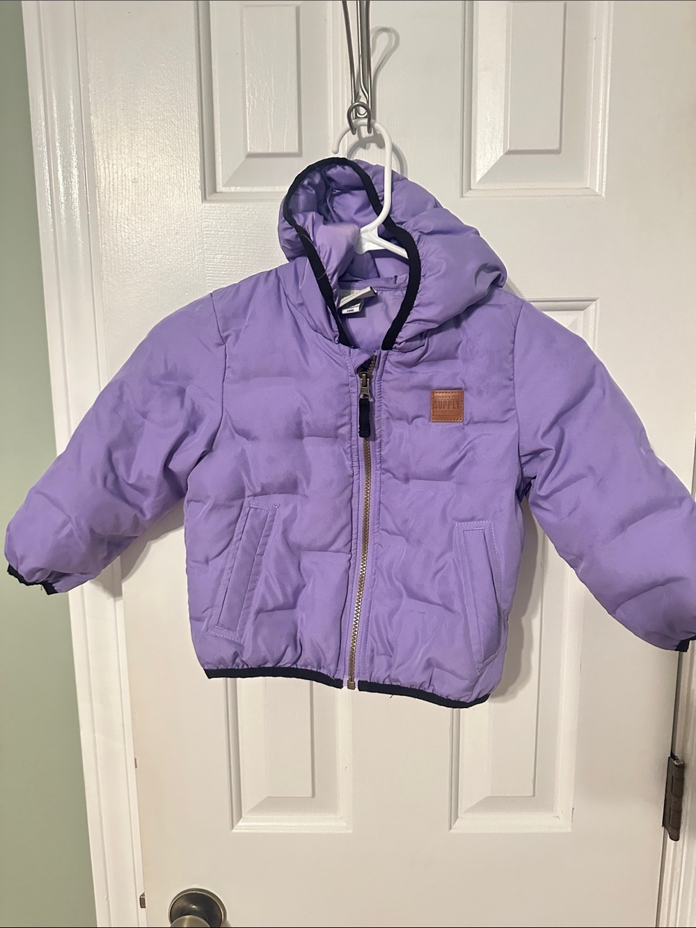 London Fog Kids Lavender Hooded Puffer Jacket